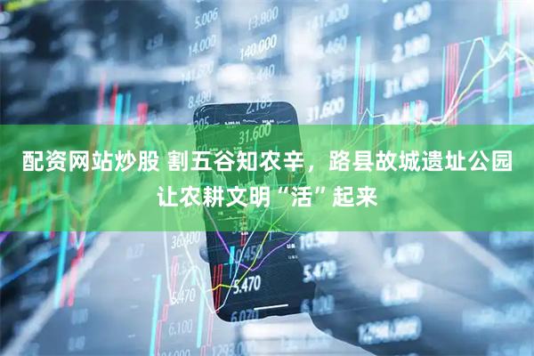 配资网站炒股 割五谷知农辛，路县故城遗址公园让农耕文明“活”起来